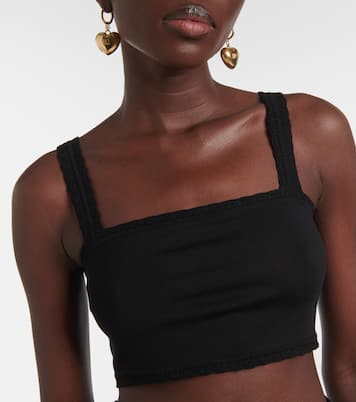 Top cropped in maglia di seta | Dolce&Gabbana
