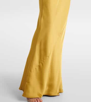 Maria asymmetric crêpe satin gown  | Norma Kamali