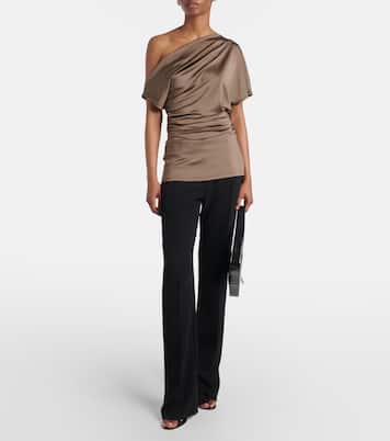 Edel ruched draped jersey top | Tove