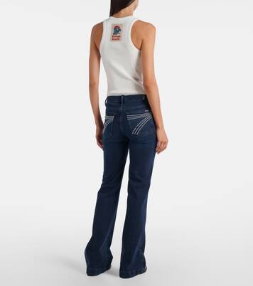 Jeans flared Dojo con tachuelas de tiro bajo | 7 For All Mankind