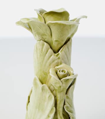 Set of 2 floral ceramic candleholders | Bitossi