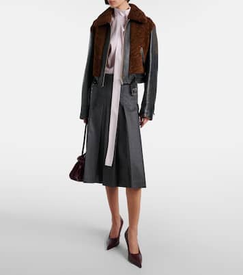 Lederjacke mit Shearling | Prada