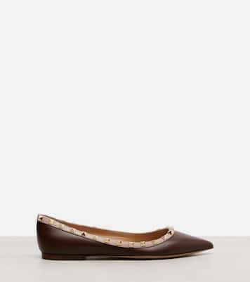 Rockstud leather ballet flats | Valentino Garavani
