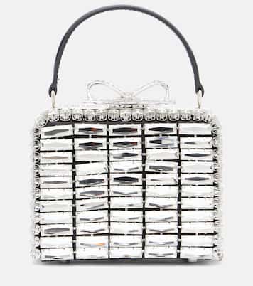 Micro crystal-embellished clutch | Self-Portrait