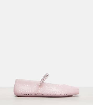 Jelly embellished PU Mary Jane flats | Jimmy Choo