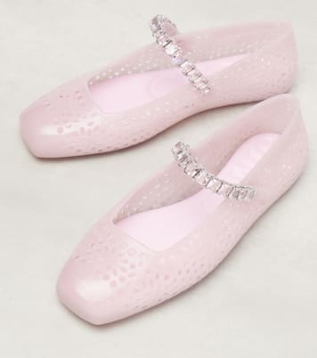 Jelly embellished PU Mary Jane flats | Jimmy Choo
