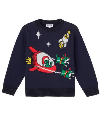 Bello jacquard cotton-blend sweater | Molo