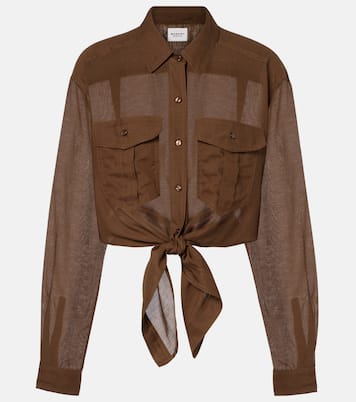 Chemise Nath raccourcie en coton mélangé | Marant Etoile