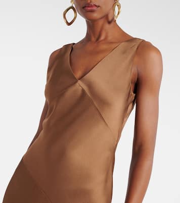 Abito lungo Pilly in raso senza maniche | Max Mara