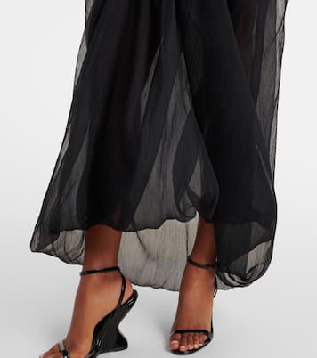 Jupe longue en tulle de soie | Magda Butrym