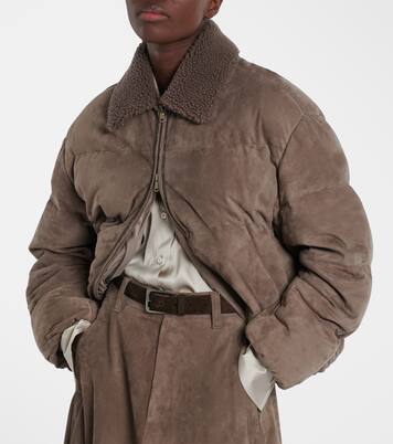 Chaqueta de plumas de ante | Brunello Cucinelli
