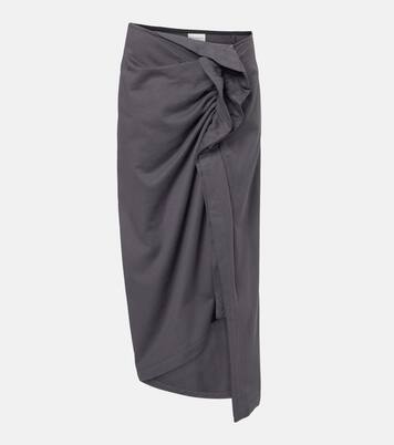 Ruffled cotton midi skirt | Dries Van Noten