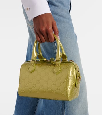 Tote Bag Emblem Small aus Lackleder | Gucci