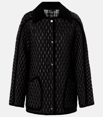 Corduroy-trimmed quilted jacket | Burberry