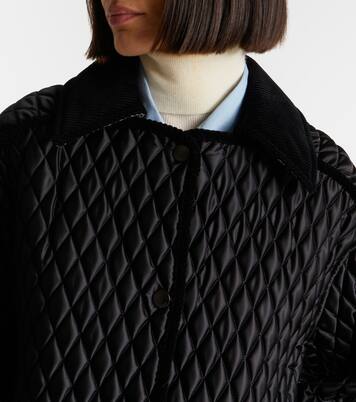 Corduroy-trimmed quilted jacket | Burberry