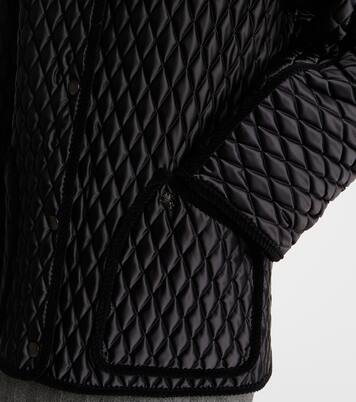 Corduroy-trimmed quilted jacket | Burberry