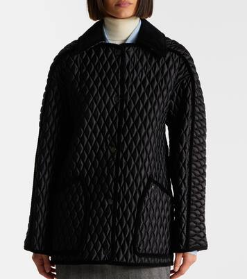 Corduroy-trimmed quilted jacket | Burberry