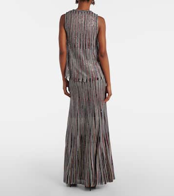 Striped lamé maxi skirt | Missoni