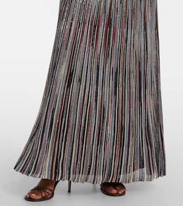 Striped lamé maxi skirt | Missoni