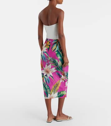Tropicalia printed cotton midi skirt | Farm Rio