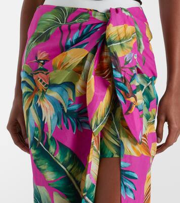 Tropicalia printed cotton midi skirt | Farm Rio