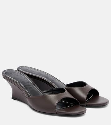 Brigitte leather wedge mules | Staud