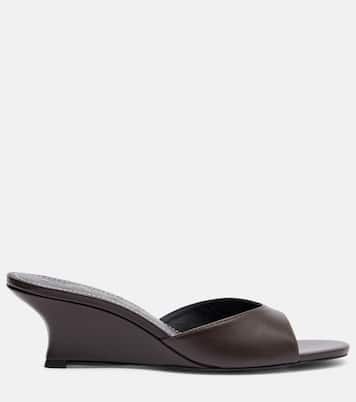 Brigitte leather wedge mules | Staud