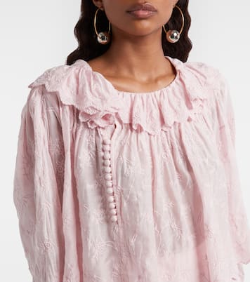 Zelly embroidered cotton and silk blouse | Isabel Marant
