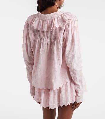 Zelly embroidered cotton and silk blouse | Isabel Marant