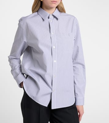 Striped cotton poplin shirt | Saint Laurent