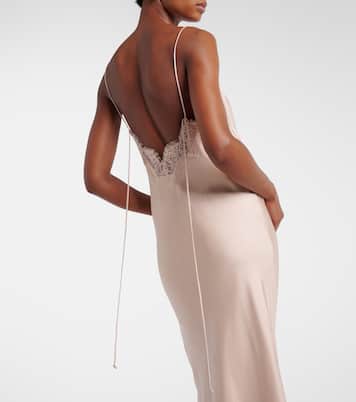 Robe en satin de soie à dentelle | Róhe