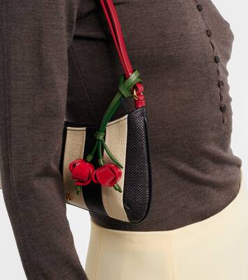 Les Cerises Small leather bag charm | Jacquemus