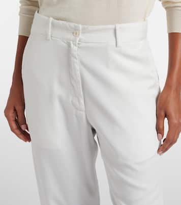 Cotton cropped straight pants | The Row