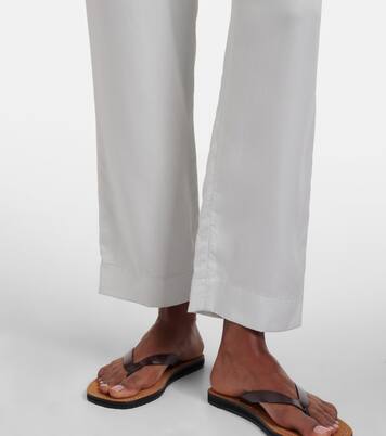 Cotton cropped straight pants | The Row