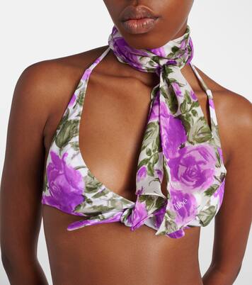 Chloé Bloom floral silk scarf | Chloé