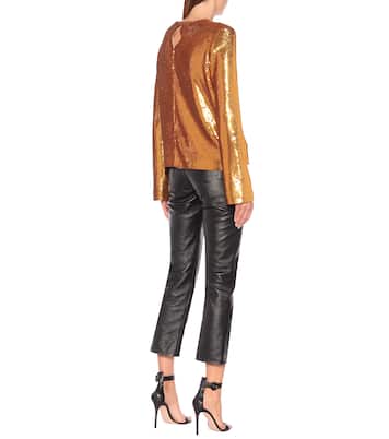 Gilded Clara sequined top | Galvan