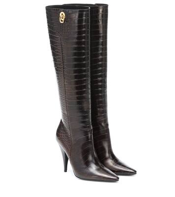 Botas altas de piel efecto coco | Tom Ford