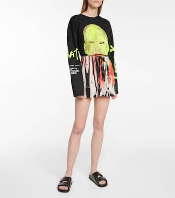 Mindscape printed cotton shorts | Christopher Kane