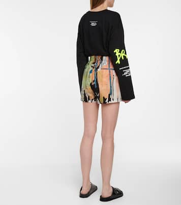 Mindscape printed cotton shorts | Christopher Kane