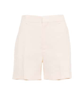 Shorts in lino e seta a vita alta | Chloé