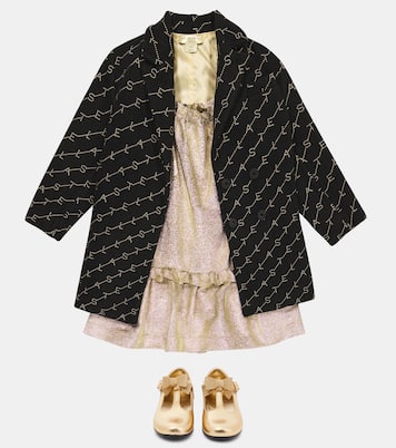 Abrigo de mezcla de lana con logo | Stella McCartney Kids