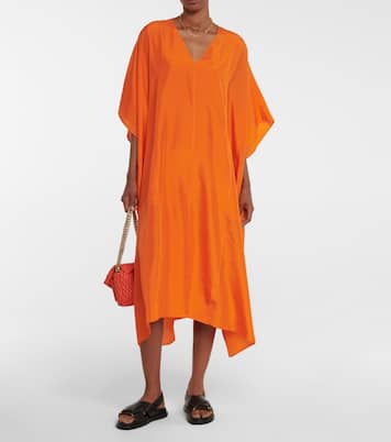 Robe midi Darya en soie Habotai | Joseph