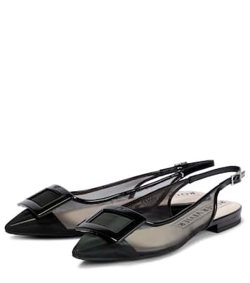 Gommettine mesh slingback flats | Roger Vivier