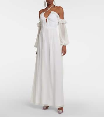 Off-the-shoulder silk gown | Giambattista Valli