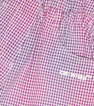 Shorts paperbag en seersucker de algodón | Off-White Kids