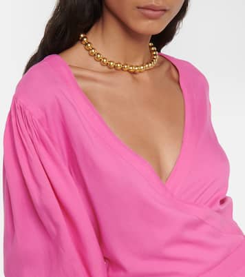 Tabitha cotton wrap minidress | Melissa Odabash