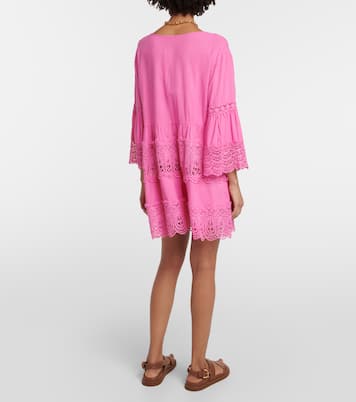 Vestido corto de algodón bordado | Melissa Odabash