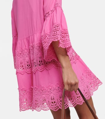 Vestido corto de algodón bordado | Melissa Odabash