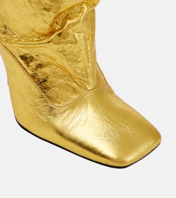 Sienna crinkled laminated leather knee-high boots 105mm | The Attico