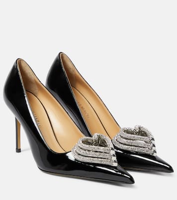Verzierte Pumps Triple Heart aus Lackleder | Mach & Mach